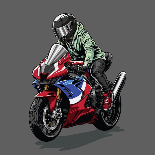 Vetor ilustração vetorial esporte motocicleta