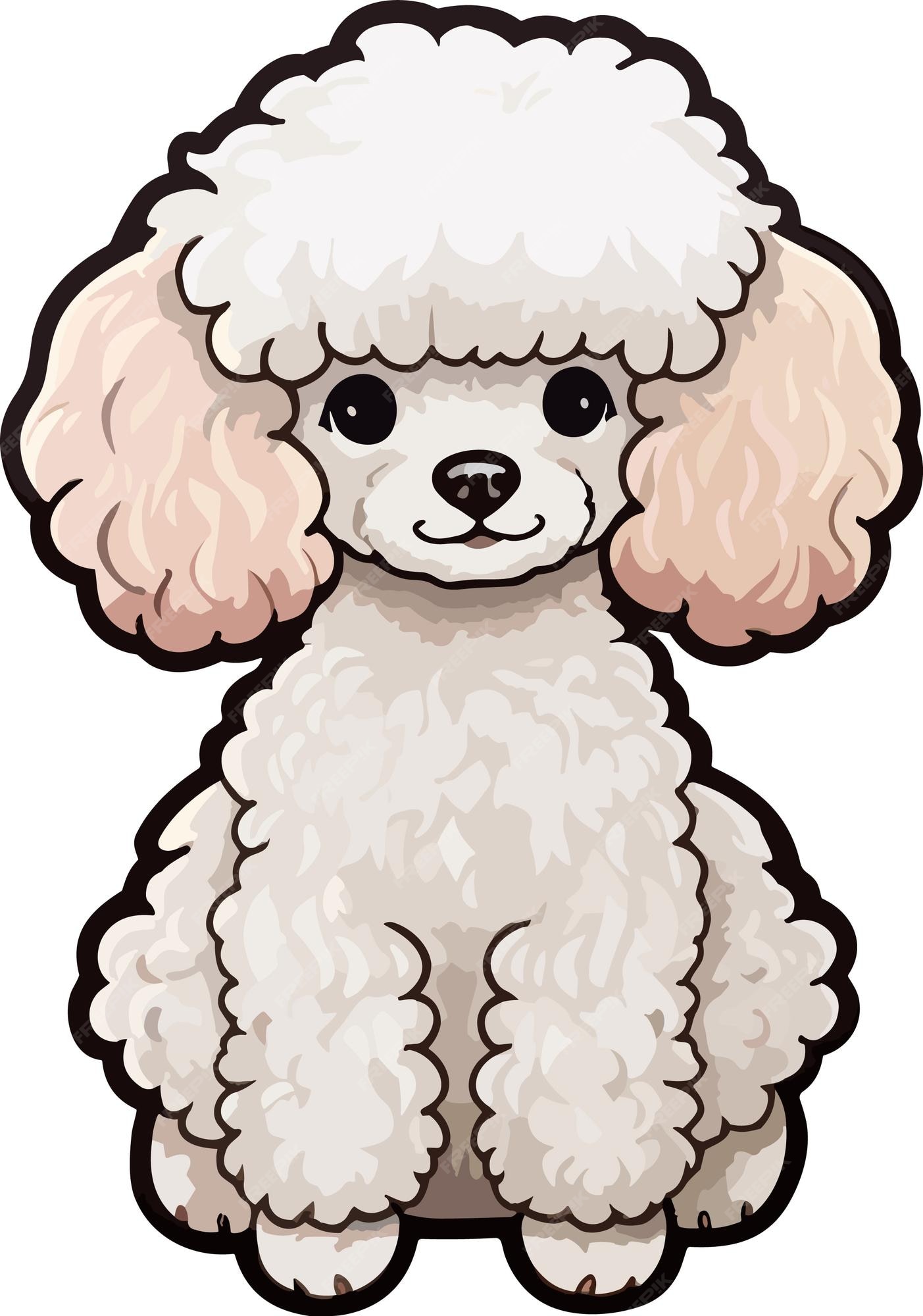 desenho de cachorro poodle para colorir. ilustração vetorial de contorno  7534268 Vetor no Vecteezy