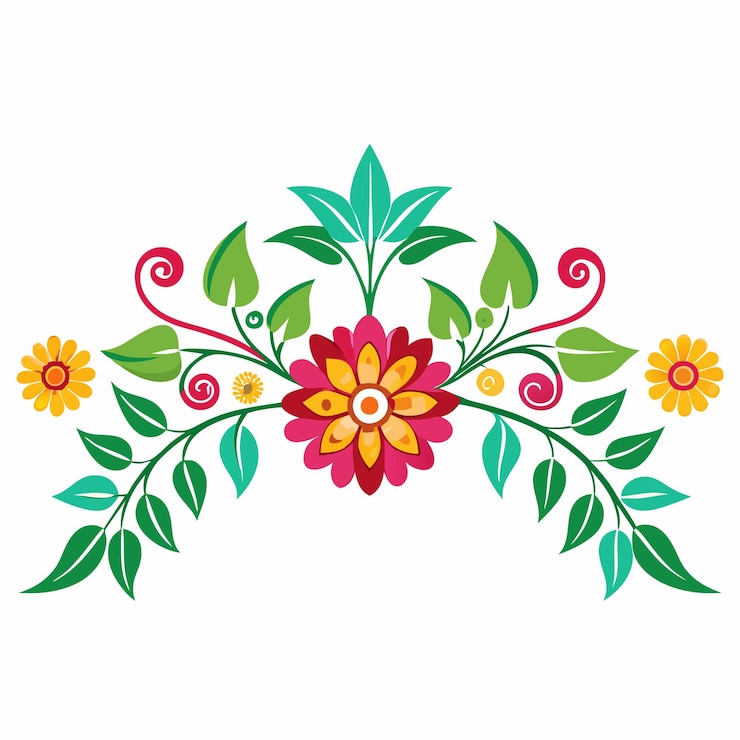 Vetor ilustração vetorial floral colorida