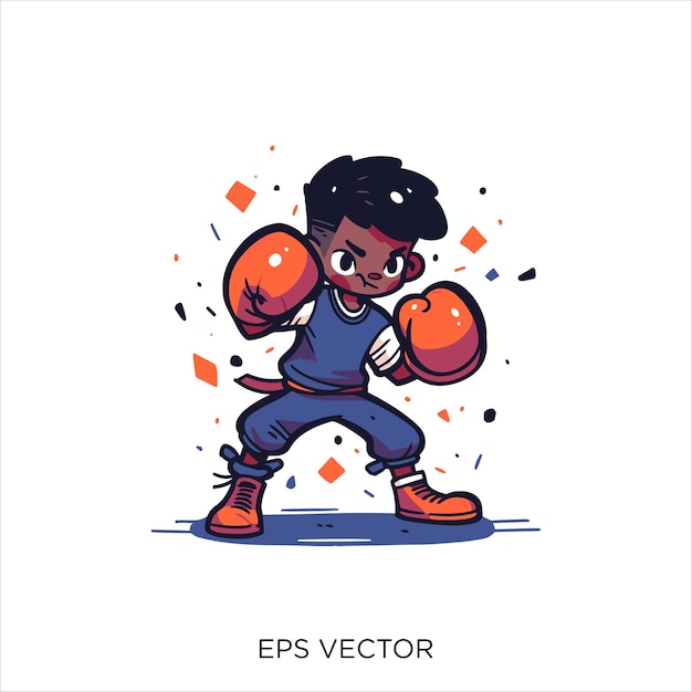 Ilustração vetorial ilustração vetorial boxe ilustração de boxe ilustração de boxe vetor
