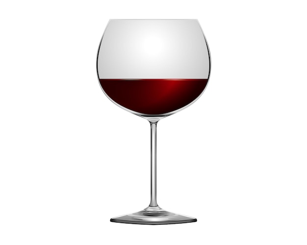 Ilustração vetorial isolada de copo de vinho