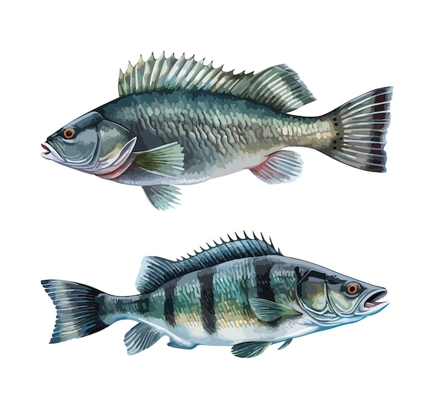 Ilustração vetorial isolada de robalo