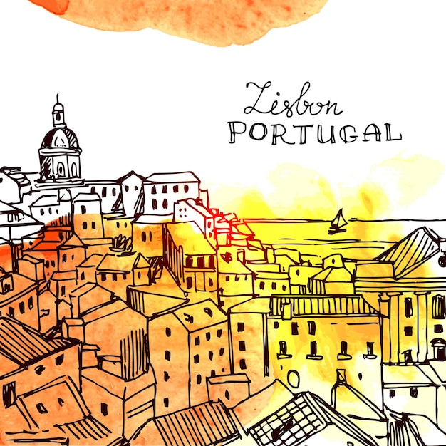 Vetor ilustração vetorial lisboa