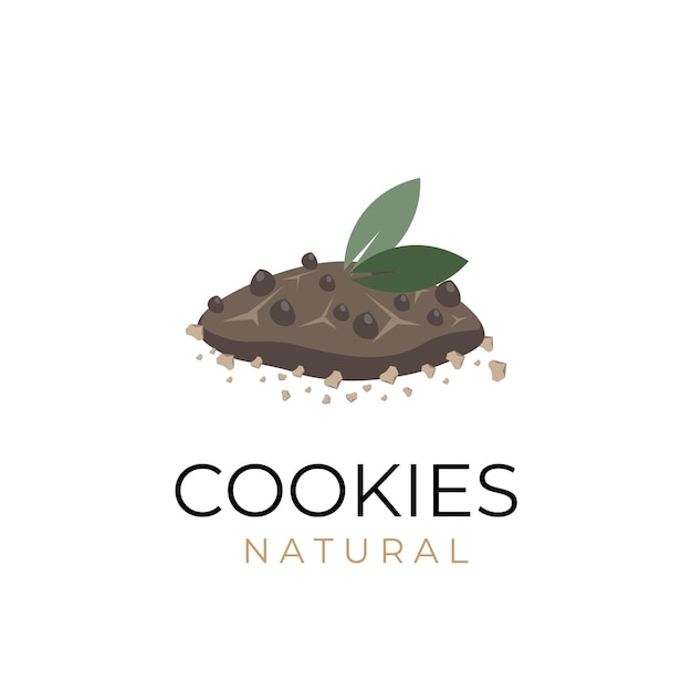 Ilustração vetorial logo one big cookies chocolate chip