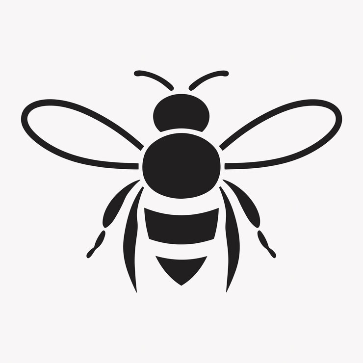 Vetor ilustração vetorial minimalista de abelhas