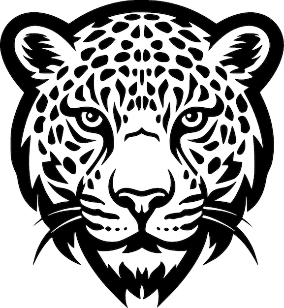 Vetor ilustração vetorial minimalista e simples de silhueta de leopardo