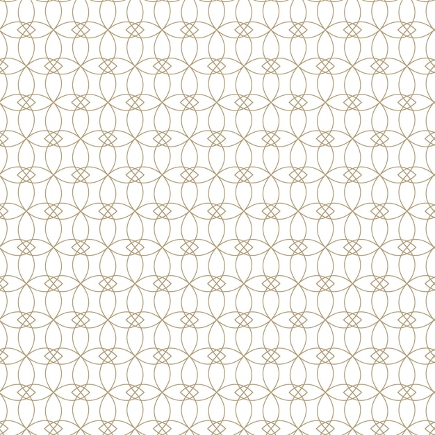 Ilustração vetorial moderna sem costura padrão de ouro linear em um fundo branco padrão ornamental para folhetos de impressão de fundos de papel de parede