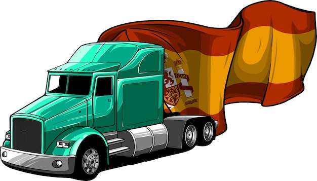 Vetor ilustração vetorial monocromática de caminhões