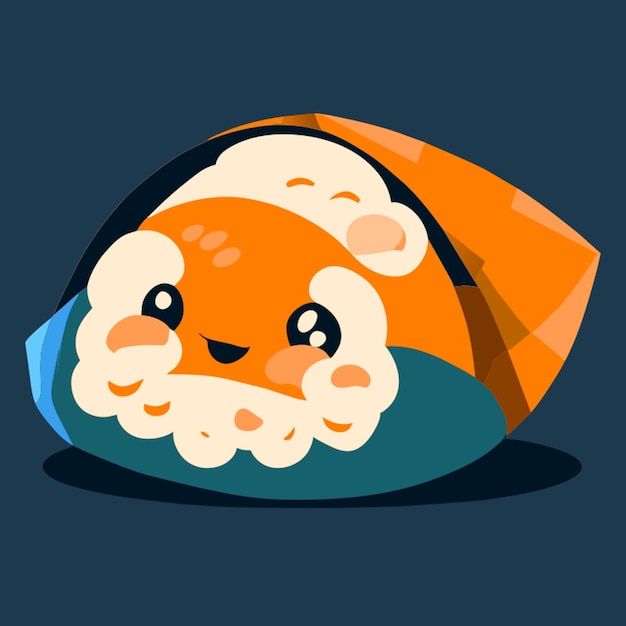 Vetor ilustração vetorial onigiri kawaii