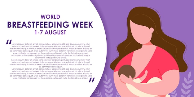 Ilustração vetorial para a semana mundial de aleitamento materno