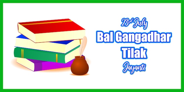 Ilustração vetorial para Bal Gangadhar Tilak Jayanti