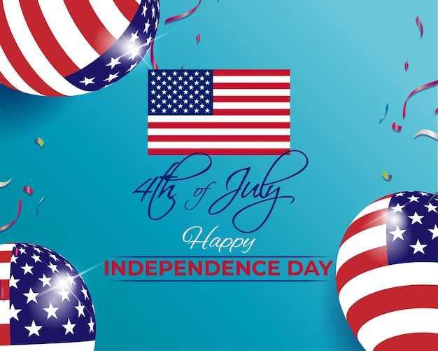 Ilustração vetorial para banner de venda do dia da independência dos EUA