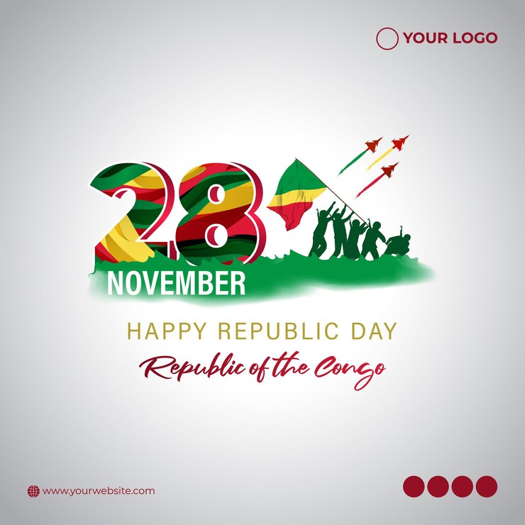 Vetor ilustração vetorial para cartão de cartaz de banner de panfleto do dia da república congo