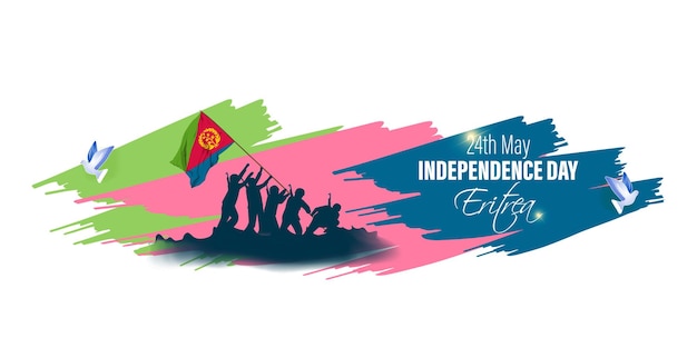 Ilustração vetorial para feliz dia da independência da eritreia