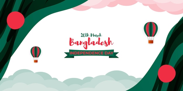 Vetor ilustração vetorial para feliz dia da independência de bangladesh