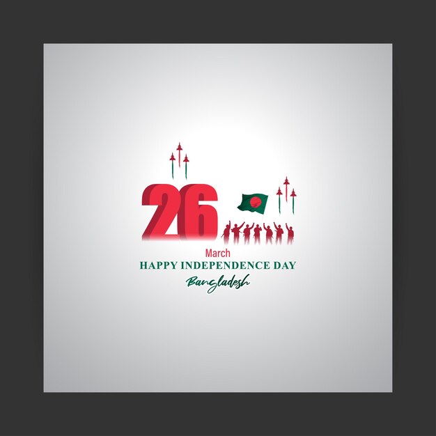 Ilustração vetorial para feliz dia da independência de Bangladesh