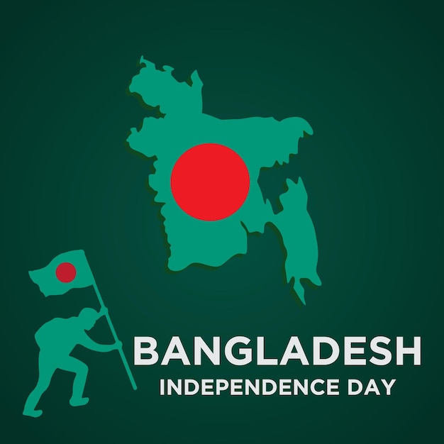 Ilustração vetorial para feliz dia da independência de bangladesh