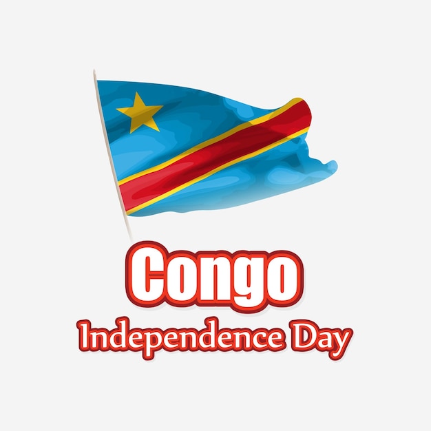 Ilustração vetorial para feliz dia da independência do Congo
