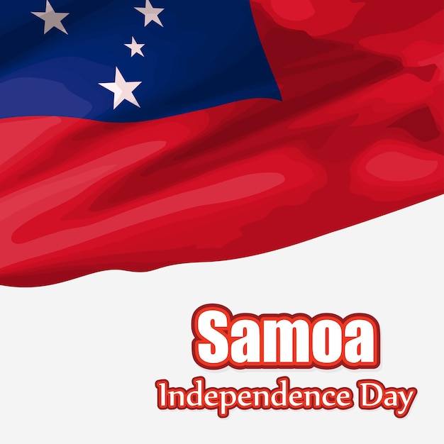 Ilustração vetorial para feliz dia da independência Samoa