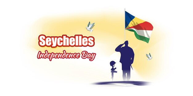 Ilustração vetorial para feliz dia da independência seychelles