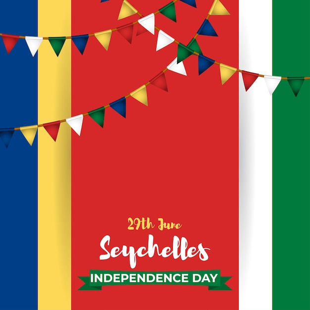 Ilustração vetorial para feliz dia da independência seychelles