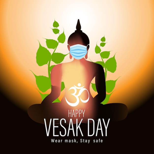 Ilustração vetorial para feliz dia de vesak