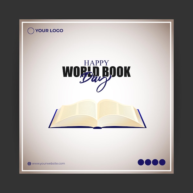 Ilustração vetorial para Feliz Dia Mundial do Livro