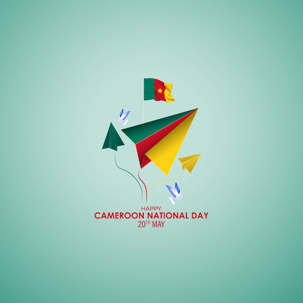 Ilustração vetorial para feliz dia nacional cameron