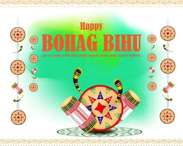 Ilustração vetorial para happy bohag bihu