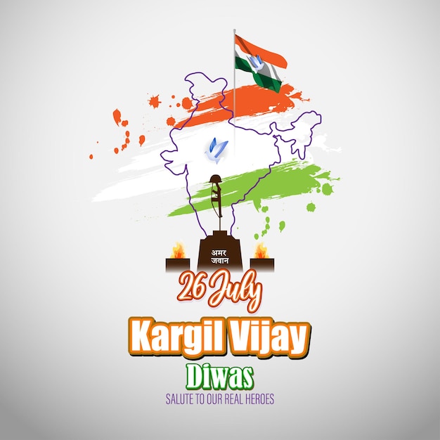 Ilustração vetorial para kargil vijay diwas