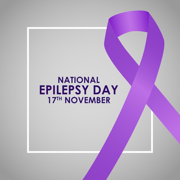 Ilustração vetorial para o banner do dia nacional da epilepsia 17 de novembro