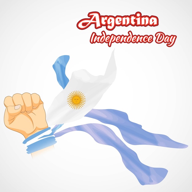 Ilustração vetorial para o dia da independência da argentina