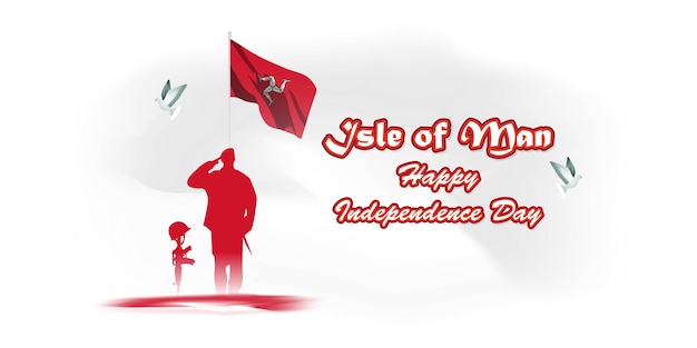 Ilustração vetorial para o dia da independência da ilha de man