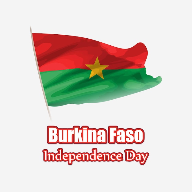 Ilustração vetorial para o dia da independência de burkina faso