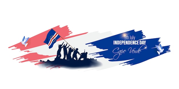 Ilustração vetorial para o dia da independência de cabo verde