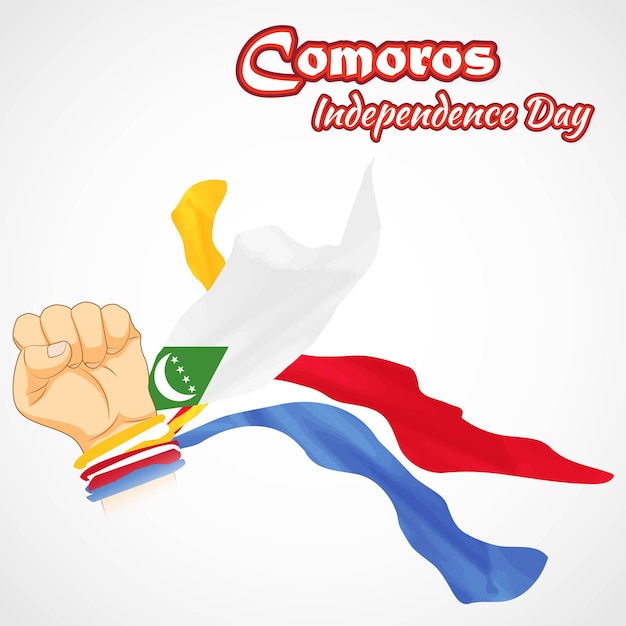 Ilustração vetorial para o dia da independência de comores