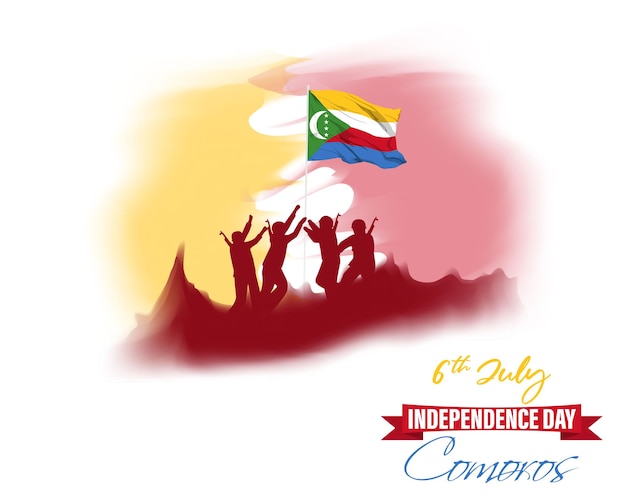 Vetor ilustração vetorial para o dia da independência de comores