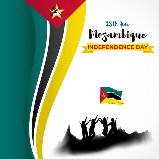 Ilustração vetorial para o dia da independência de moçambique