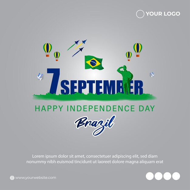 Ilustração vetorial para o dia da independência do brasil