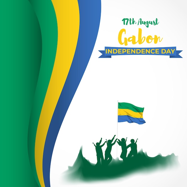 Ilustração vetorial para o dia da independência do gabão