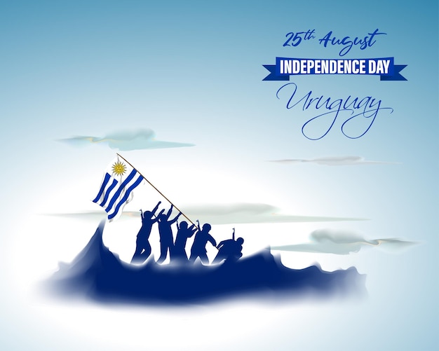 Ilustração vetorial para o dia da independência do uruguai