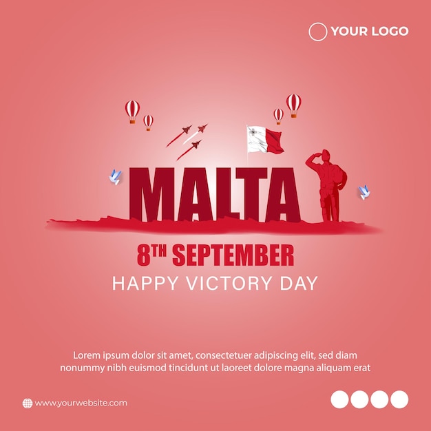 Vetor ilustração vetorial para o dia da vitória de malta