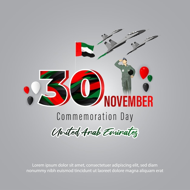 Ilustração vetorial para o dia de comemoração dos emirados árabes unidos