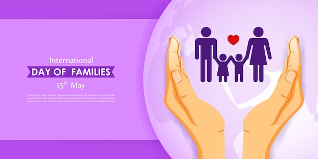 Vetor ilustração vetorial para o dia internacional das famílias, 15 de maio