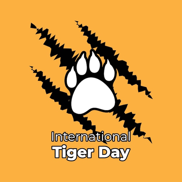 Vetor ilustração vetorial para o dia internacional do tigre