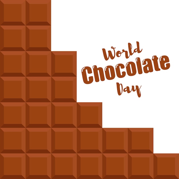 Ilustração vetorial para o dia mundial do chocolate