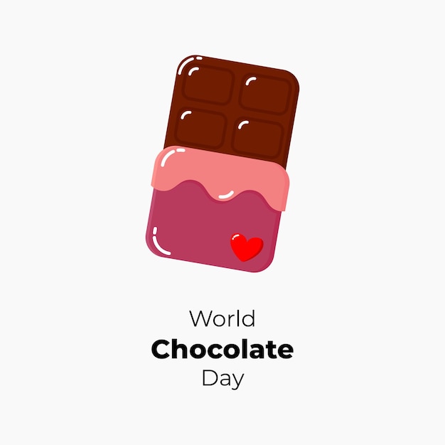 Ilustração vetorial para o dia mundial do chocolate