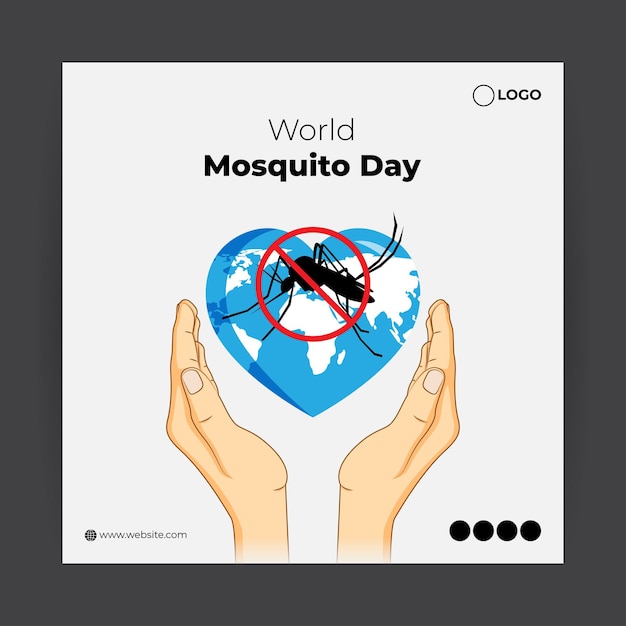 Ilustração vetorial para o Dia Mundial do Mosquito