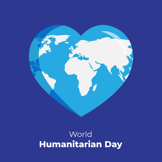 Ilustração vetorial para o Dia Mundial Humanitário