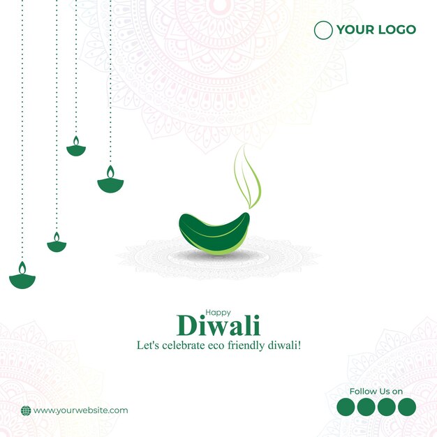 Ilustração vetorial para o festival ecológico diwali indian